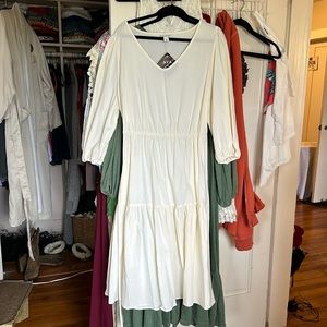 Eggshell 100% cotton Ava & Viv dress NWT